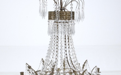 Chandelier with prisms, 20s.