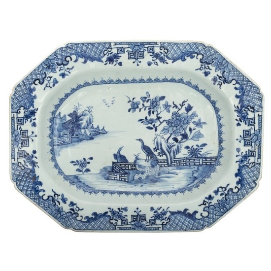 Chinese Export Blue & White Tureen Stand