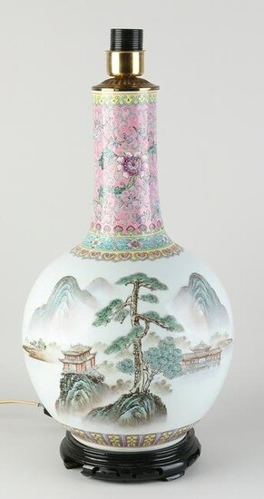 Chinese vase as lamp, H 53 cm.