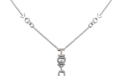 Chopard Happy Diamond " I Love You" 18k Pendant Necklace