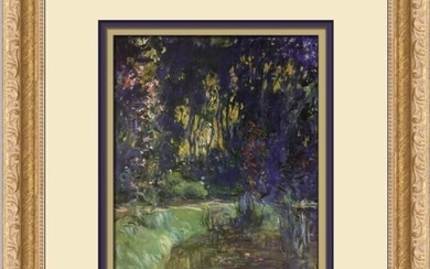 Claude Monet Water Lily Garden Custom Framed Print