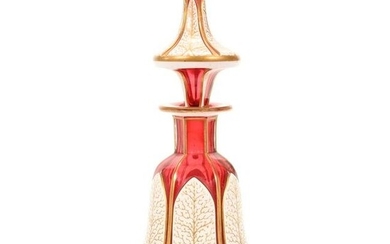 Cologne Bottle, Bohemian Art Glass