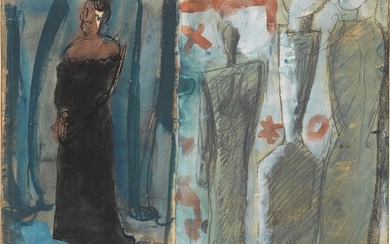 Composizione con figure, Mario Sironi (Sassari 1885 - Milano 1961)