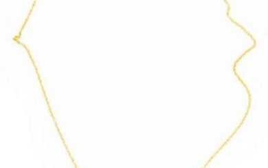 Contemporary Yellow Gold and Diamond Necklace