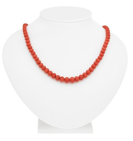 Coral necklace with sprin