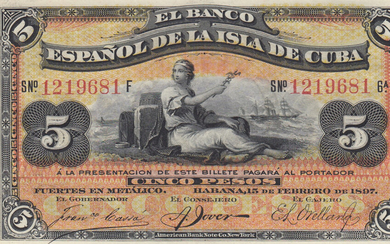 Cuba 5 Pesos 1897