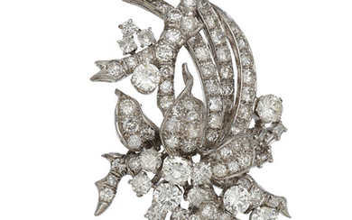 DIAMOND AND WHITE GOLD BROOCH