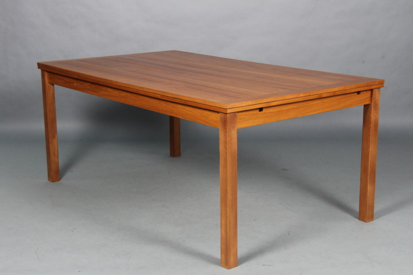 Danish furniture producer. Rectangular teak dining table with extension