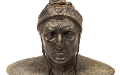 Dante Alighieri Bronze VTG Bust after Franta Anyz