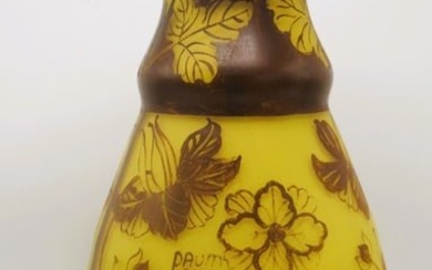 Daum Nancy Cameo Glass Vase H: 14" (Romania)