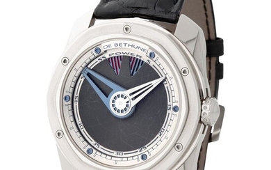 De Bethune. Fine and Unusual Prototype Preserie S5 Automatic Wristwatch in White Gold With Power Reserve Indication