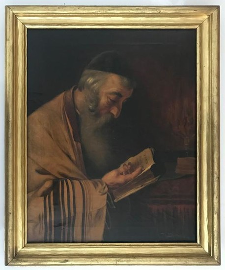 Demski Signed, Portrait of a Rabbi, Oil on Canvas