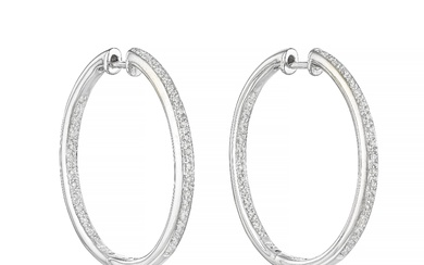 Diamond Inside-Out Hoop Earrings