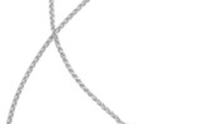 Diamond, White Gold Pendant-Necklace Stones: Full-cut diamonds weighing a...