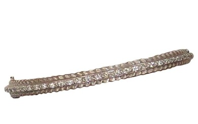 Doris Panos 18K White Gold Bangle Bracelet "Pathagarus" Style