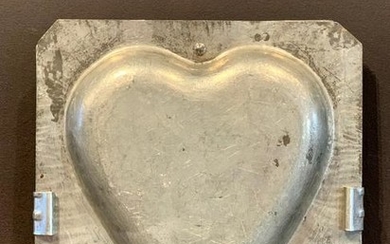 Early 20th c Heart Motif Chocolate Mold