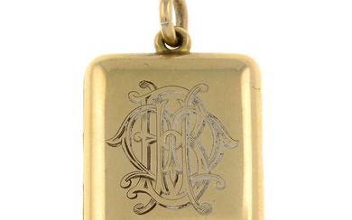 Early 20th century gold monogram locket