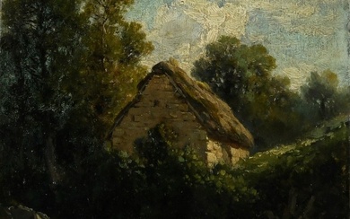 École française du XIXème siècle Le moulin de Nol, près de Lavillate (Ardèche), 1867 Huile...