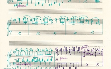 F. Delius. Manuscript by Philip Heseltine ("Peter Warlock") of the vocal score of Delius's "Hassan", 1921