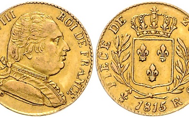 FRANKREICH, Ludwig XVIII. 1814, 1815-1824, 20 Francs 1815 R, London