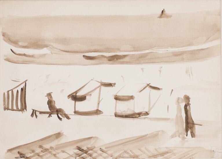 Ferdinand Schirren (Antwerpen 1872 - Brüssel 1944). On the Beach.