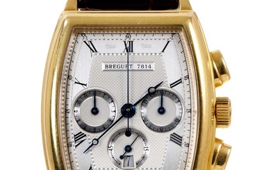 Fine Gentlemen’s 18ct gold ‘Breguet Heritage Chronograph wristwatch in box with papers
