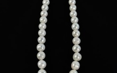 Fine Pearl & Diamond Necklace
