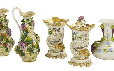 Five Pieces of Jacob Petit Paris Porcelain
