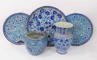 Five pieces of Indian Multan pottery