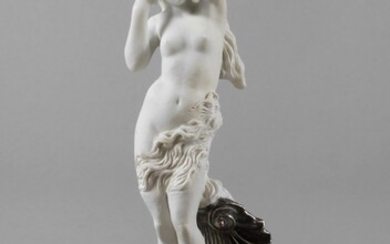 France Naissance de Vénus Fin 19e siècle, marque d'imitation de Sévres estampée, nu féminin en...