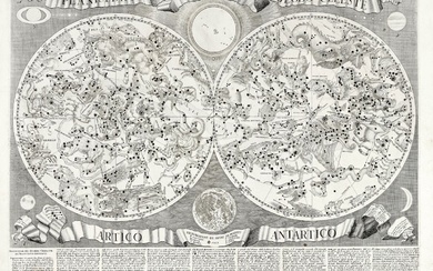 Francesco Brunacci (Monte Nuovo, 1640 - Roma, 1703) Planisfero del...