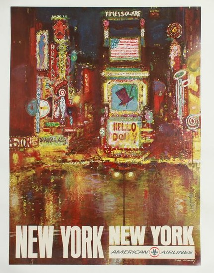 Fred Conway New York American Airlines Poster