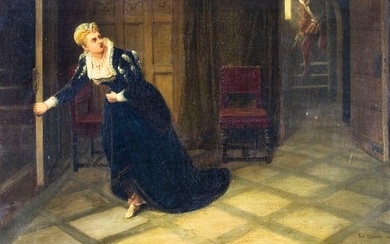 Frederick Albert Slocombe (UK,1847-1920) oil painting antique