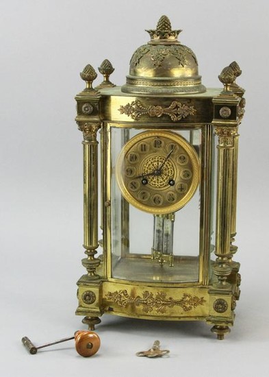 French Brass Presentation Clock