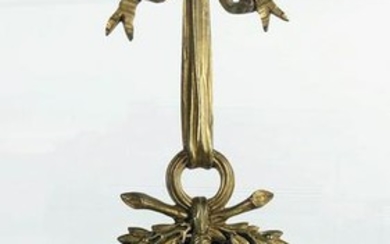 French Miniature Bronze And Marble Cartel Clock
