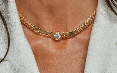 French assay mark, A diamond and gold necklace.