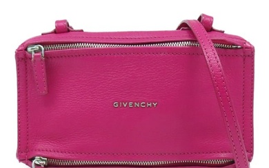 GIVENCHY SHW Mini Pandora Shoulder Bag Crossbody Calfskin Leather Pink