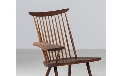 George Nakashima (1905-1990) Single arm lounge chair Armchair Walnut Edited by Sakura, Japan