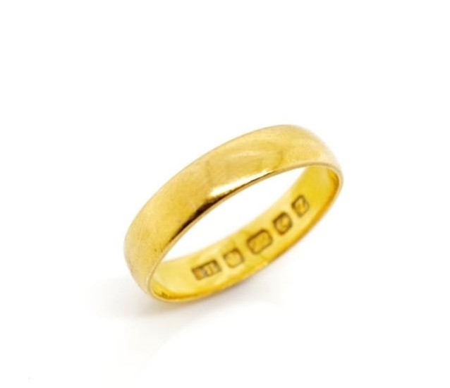George V 22ct yellow gold ring marked 22ct Birmingham 1924 S...