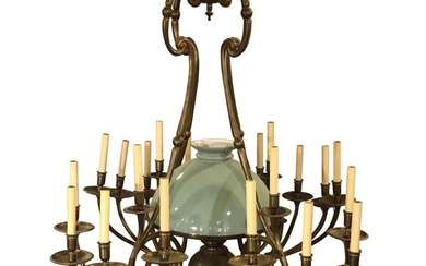 Georgian Style Chandelier with a Globe Centre Matching Chain and Canopy