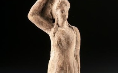 Greek Hellenistic Terracotta Votive Female w/ Hydria