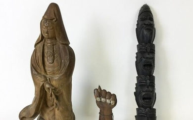 Grouping of Wood Carvings