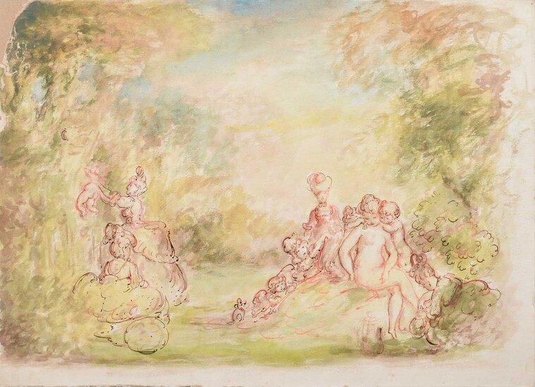Harold Hope Read (British 1881-1959) Five outdoor scenes with figures