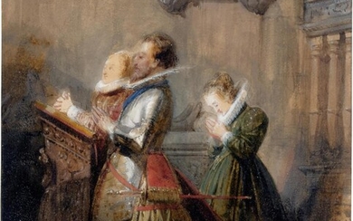 Henry IV praying, accompanied by two ladies (La Prière), Richard Parkes Bonington