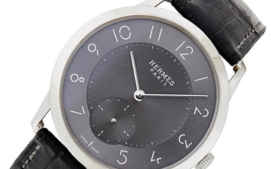 Hermès Gentleman's Stainless Steel 'Slim D' Wristwatch, Ref. CA2.810