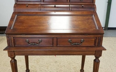 INLAID SLANT FRONT DESK W/FLUTED LEGS