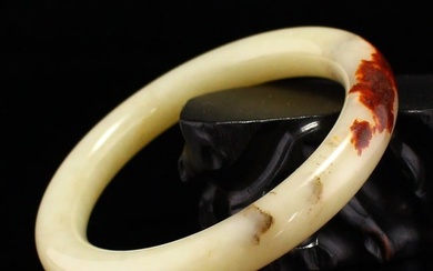 Inside Diameter 59mm Chinese Natural Hetian Jade Bracelet