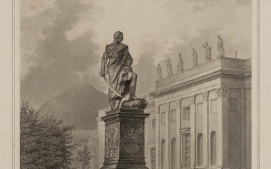 J. BAUMANN (19th) after RIEGEL&KUHN (19th), Blücher Monument, Berlin, around 1880, Steel engraving