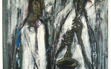 J. OATES: Musicians - Oil on Canvas