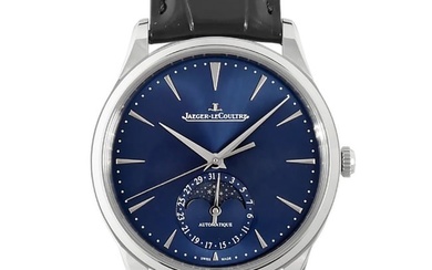 Jaeger Lecoultre JAEGER LECOULTRE Q1368480 Master Ultra Moon Watch Automatic Winding Blue Date Phase